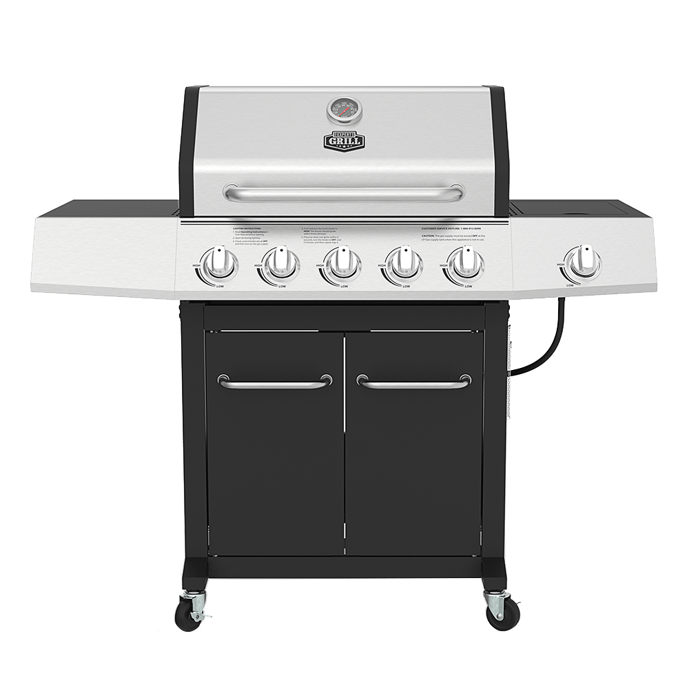 Expert Grill 5 Burner Propane Gas Grill with Side Burner