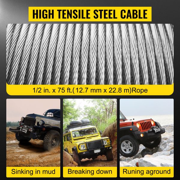 18000LBS Electric Winch 12V Steel Cable Off-road ATV UTV Truck Towing Trailer