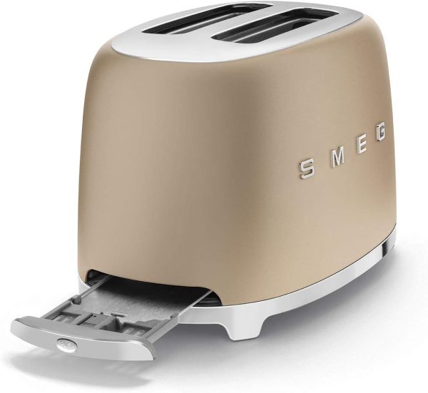 2 Slice Retro Toaster (Matte Champagne)