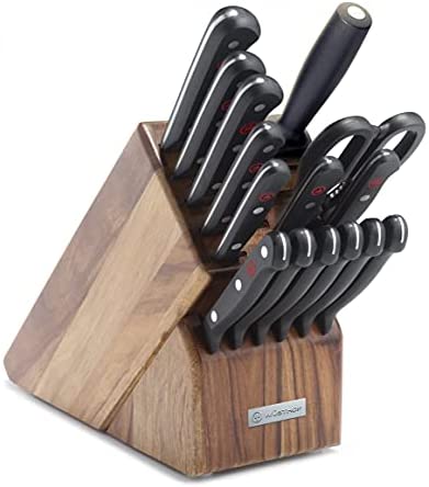 Wusthof 1095070703 Gourmet Knife Block Set, 7-Piece, Black