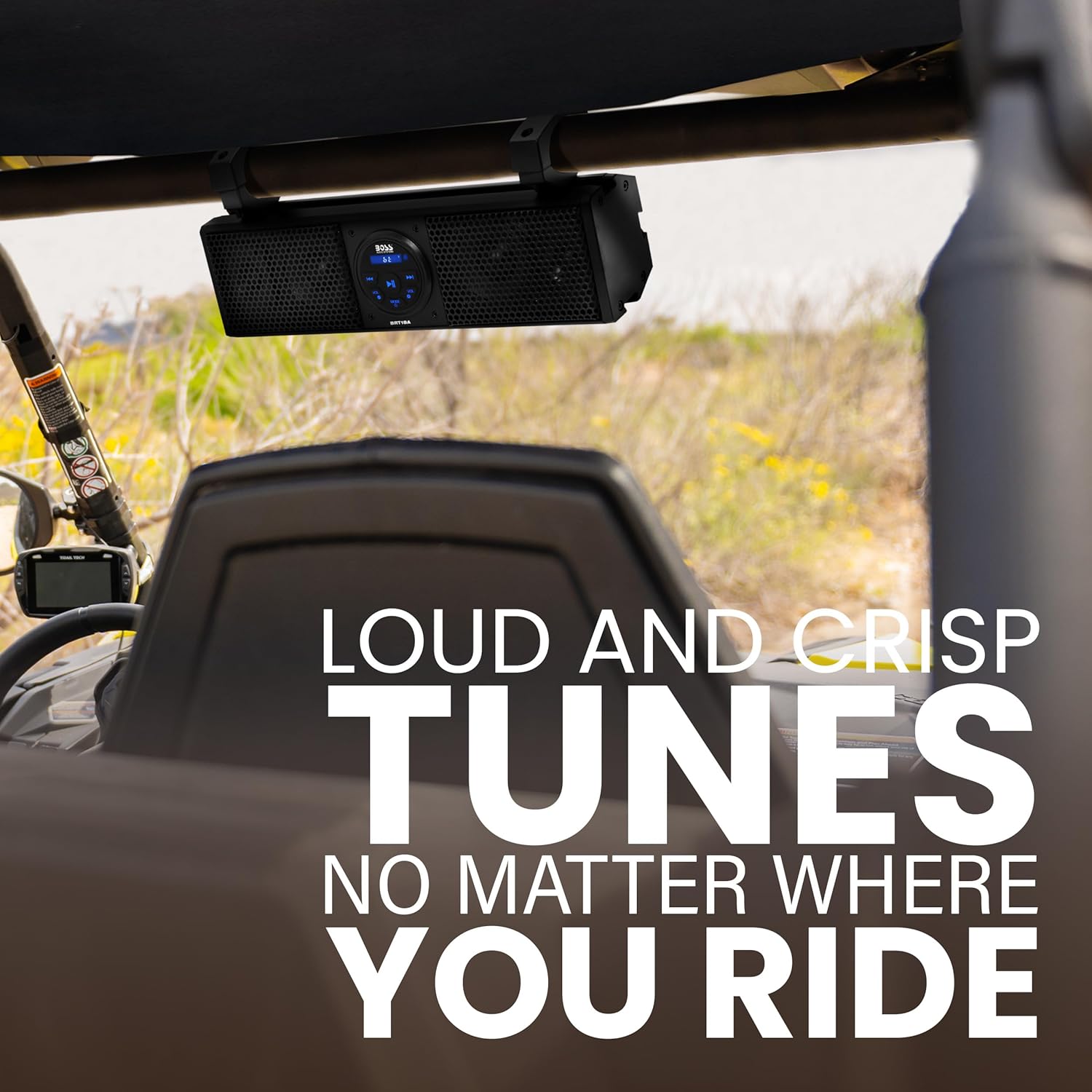 Audio Systems BRT26A ATV UTV Sound Bar - 26 Inch Wide, 4 Inch Speakers, 1 Inch Soft Dome Tweeters, Full Range, IPX5 Weatherproof, Bluetooth, Built-in Amplifier, Golf Cart Compatible