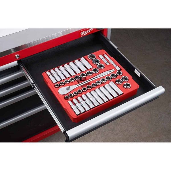 1/2 in. Drive SAE/Metric Ratchet and Socket Mechanics Tool Set with 1/2 in. Drive 18 in. Extended Ratchet (48-Piece)
