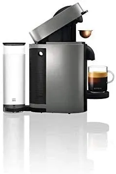 Nespresso Vertuo Plus Coffee and Espresso Maker by De'Longhi, Grey with Aeroccino Milk Frother