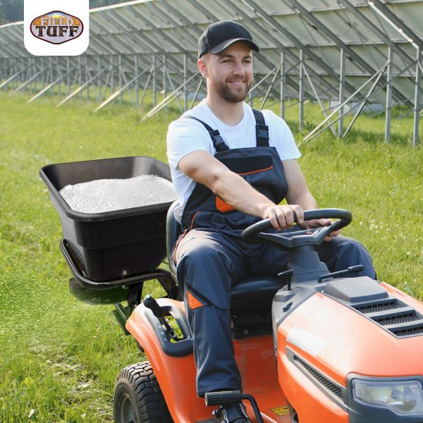 12V ATV Hitch Mount Receiver 80 lb. Grass, Seed, Fertilizer Spreader