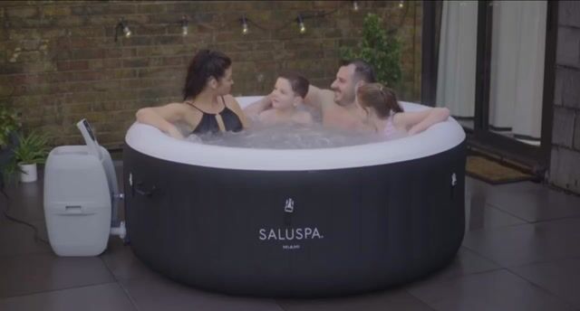 SaluSpa  Inflatable Hot Tub, 4-Person AirJet Spa