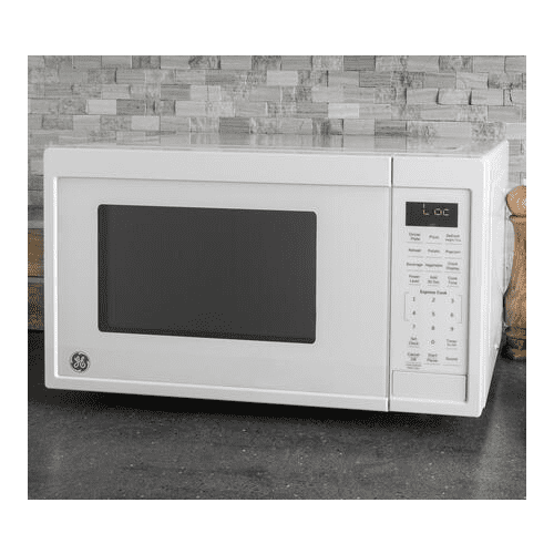 0.9 Cubic Foot Capacity Countertop Microwave Oven, White, JES1095DMWW