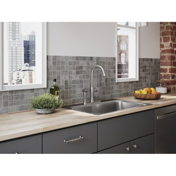 20060-3-NA Verse 33 L x 22 W Top Mount Single Bowl Kitchen Sink