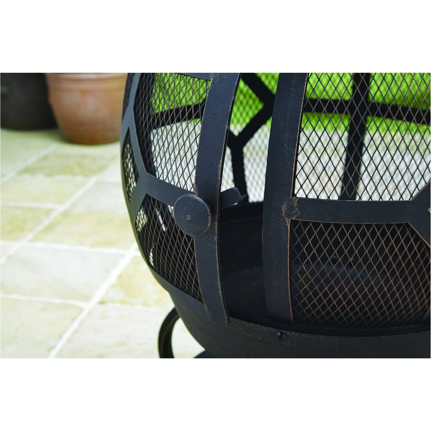 Better Homes and Gardens Wood-burning Cast Iron Chiminea, Antique Bronze