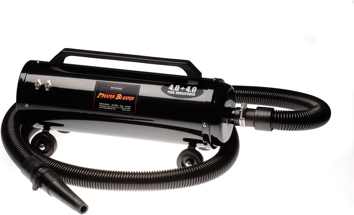 MB-3CD Air Force Master Blaster, Car & Motorcycle Vacuum Cleaner, Dryer w/ Accessories, Air Duster, Car Cleaning Supplies w/ 10 Ft Hose