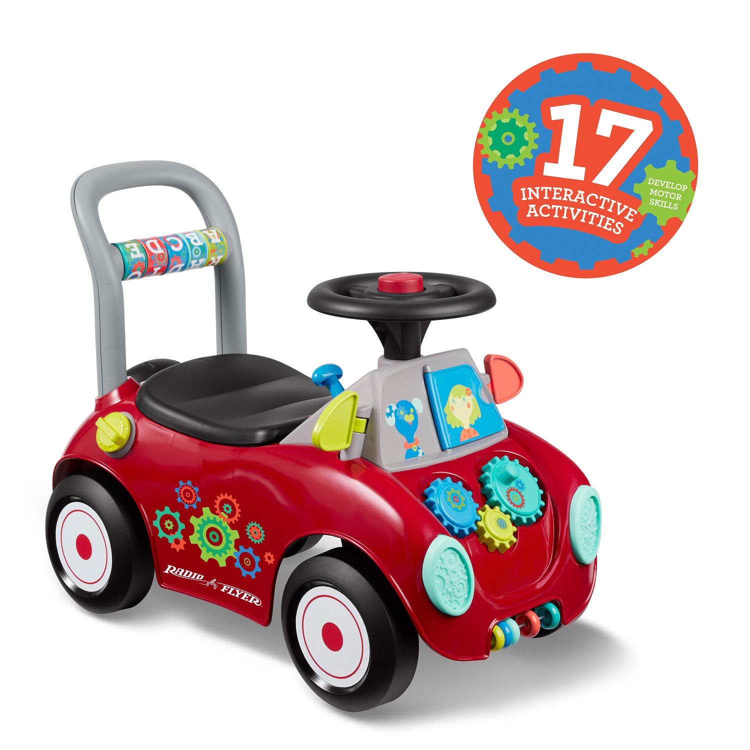 , Busy Buggy, Ride-on and Push Walker, Red