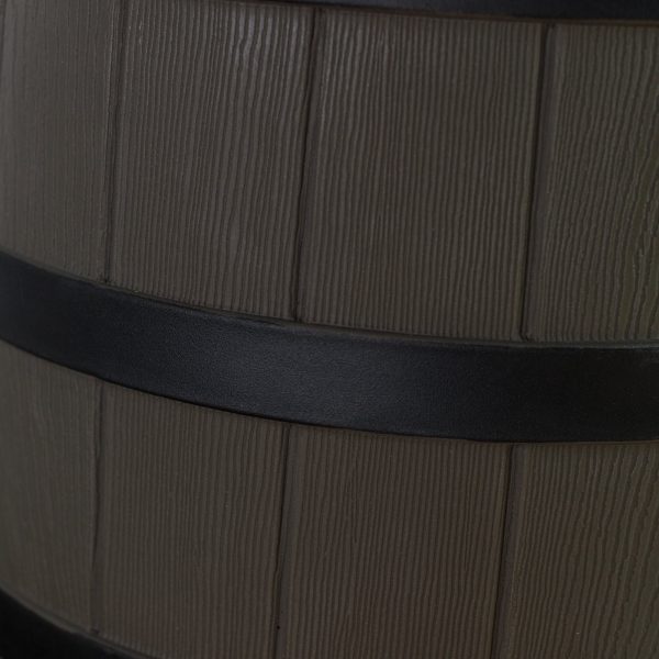 50 Gallon  Darkened Rib Rain Barrel, Green