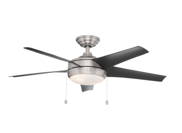 51565 Windward 44 in. LED Brushed Nickel Ceiling Fan with Light Kit