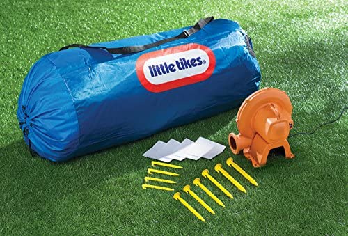 Little Tikes Jump 'n Slide Bouncer - Inflatable Jumper Bounce House Plus Heavy Duty Blower With GFCI, Stakes