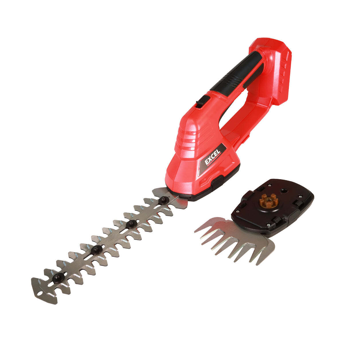 Excel 18V Garden Power Tool Set: Grass Trimmer, Hedge Trimmer & Lawn Mower with 3x 5.0Ah Batteries & Charger