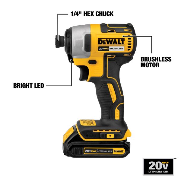 2-Tool 20-Volt Brushless Power Tool Combo Kit with Soft Case (2-Batteries and charger Included)