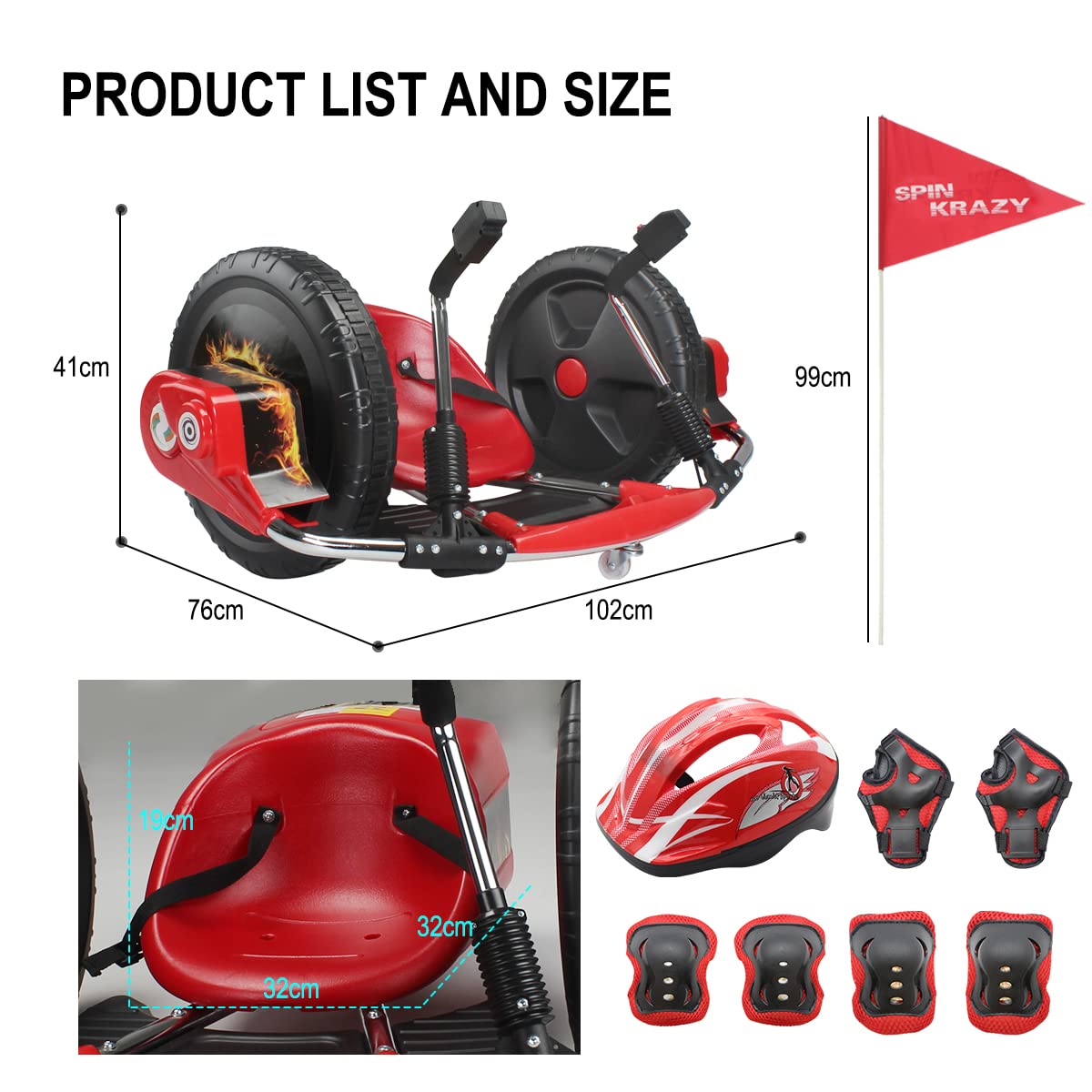 Electric Scooter Protective Rotation Spinning