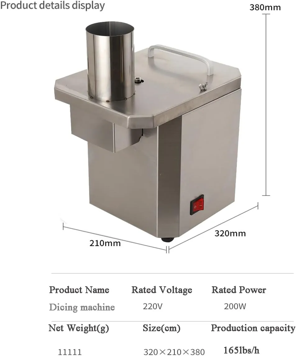 Commercial vegetable cutter Electric fruit cutter, 110V stainless steel automatic fruit and vegetable cutter