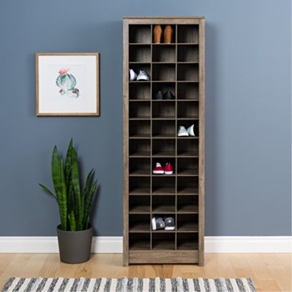 12 Tier Entryway Storage Shoe Rack, 36 Pair Rack, Gray