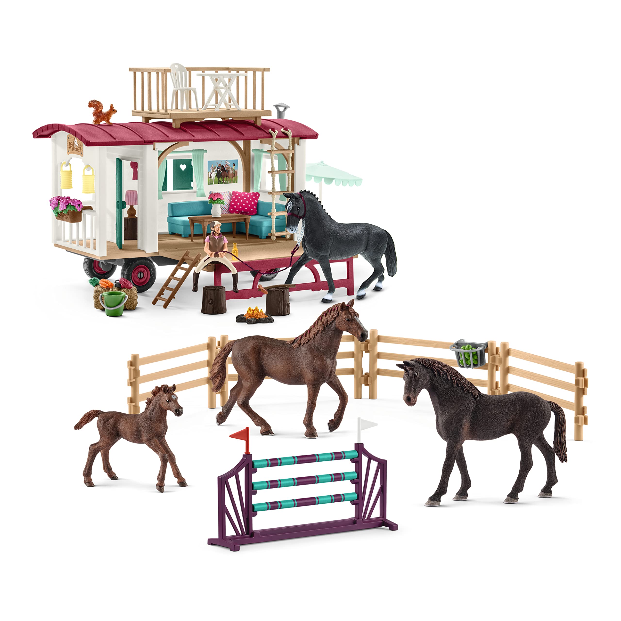 Schleich Horse Club, 43-Piece Playset, Horse Toys for Girls and Boys 5-12 years old
