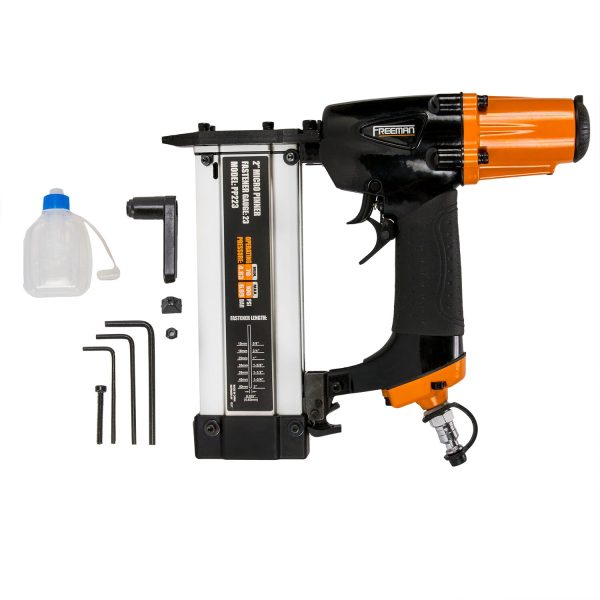 2 in. with Case 2-in 23-Gauge Pneumatic Pin Nailer