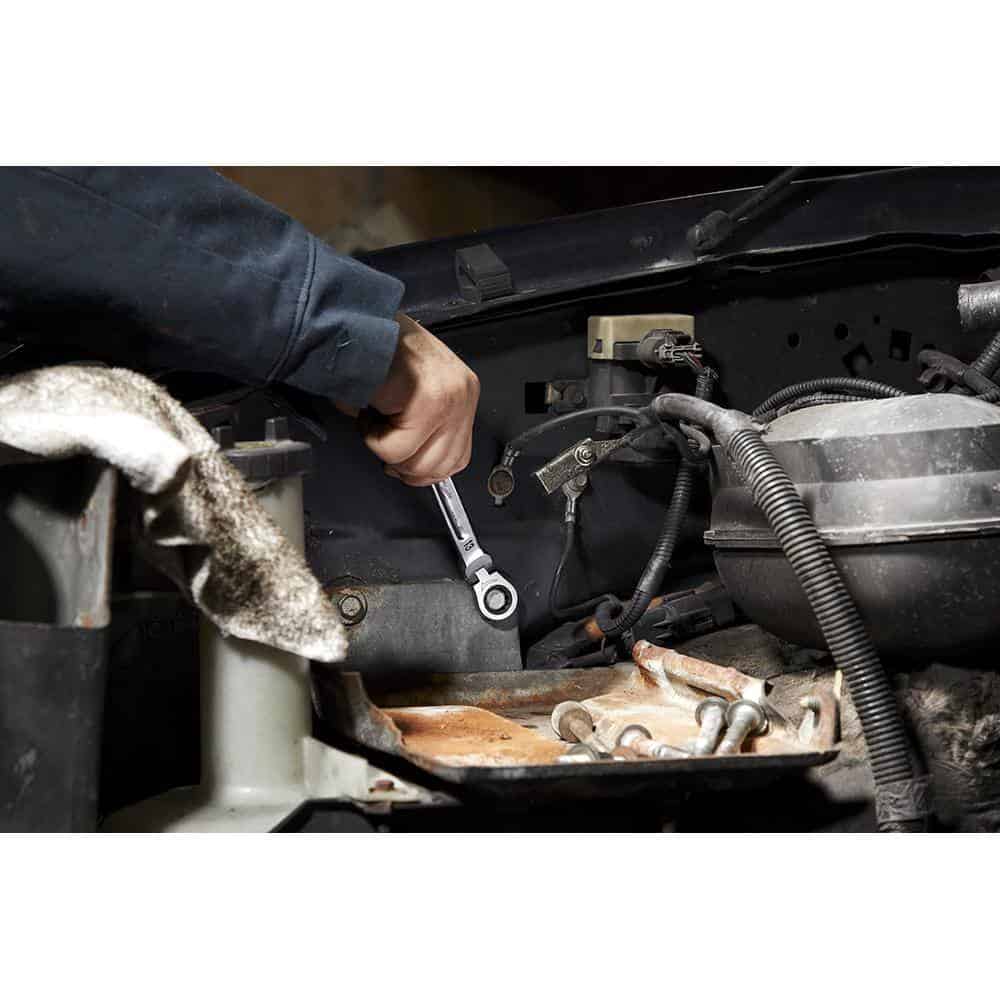 144-Position Flex-Head Ratcheting Combination Wrench Set SAE and METRIC (14-Piece)