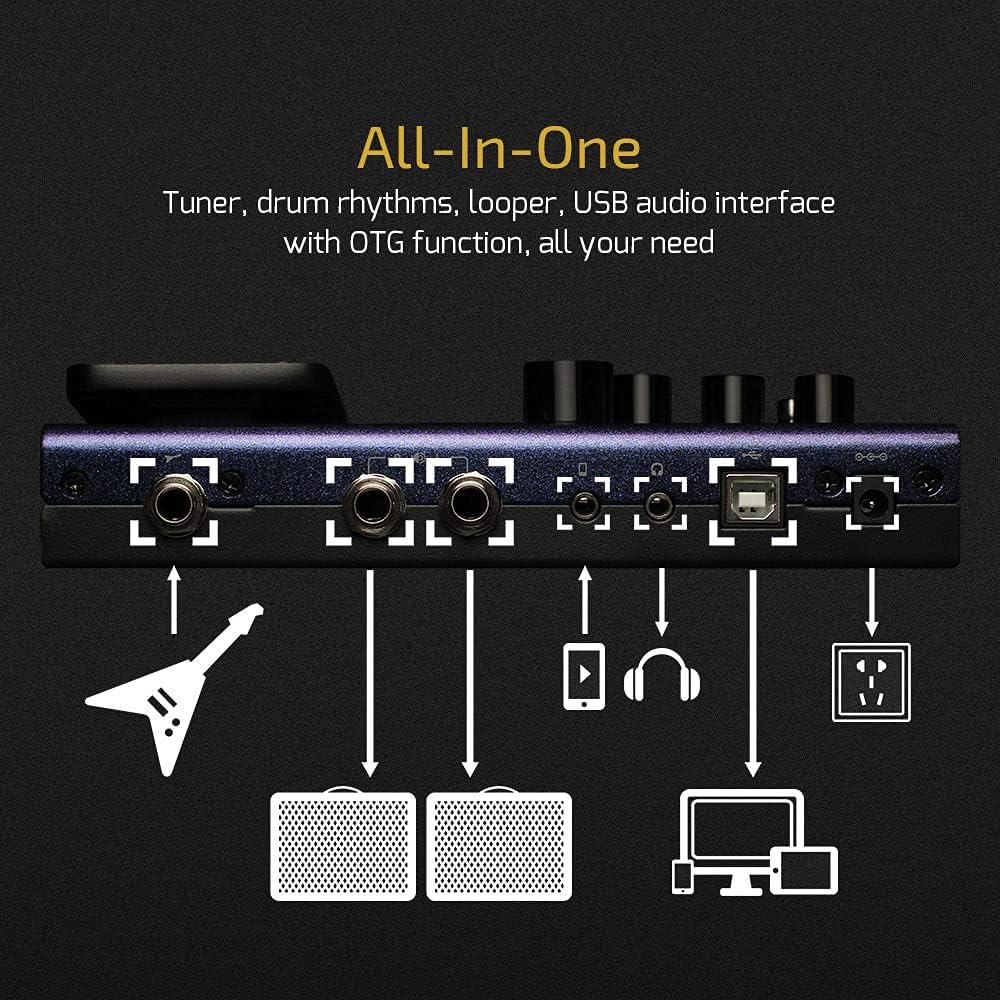 Valeton GP-200 Multi-Effects Guitar/Bass Pedal with Amp Modeling, IR Cab Simulation, MIDI, USB Interface