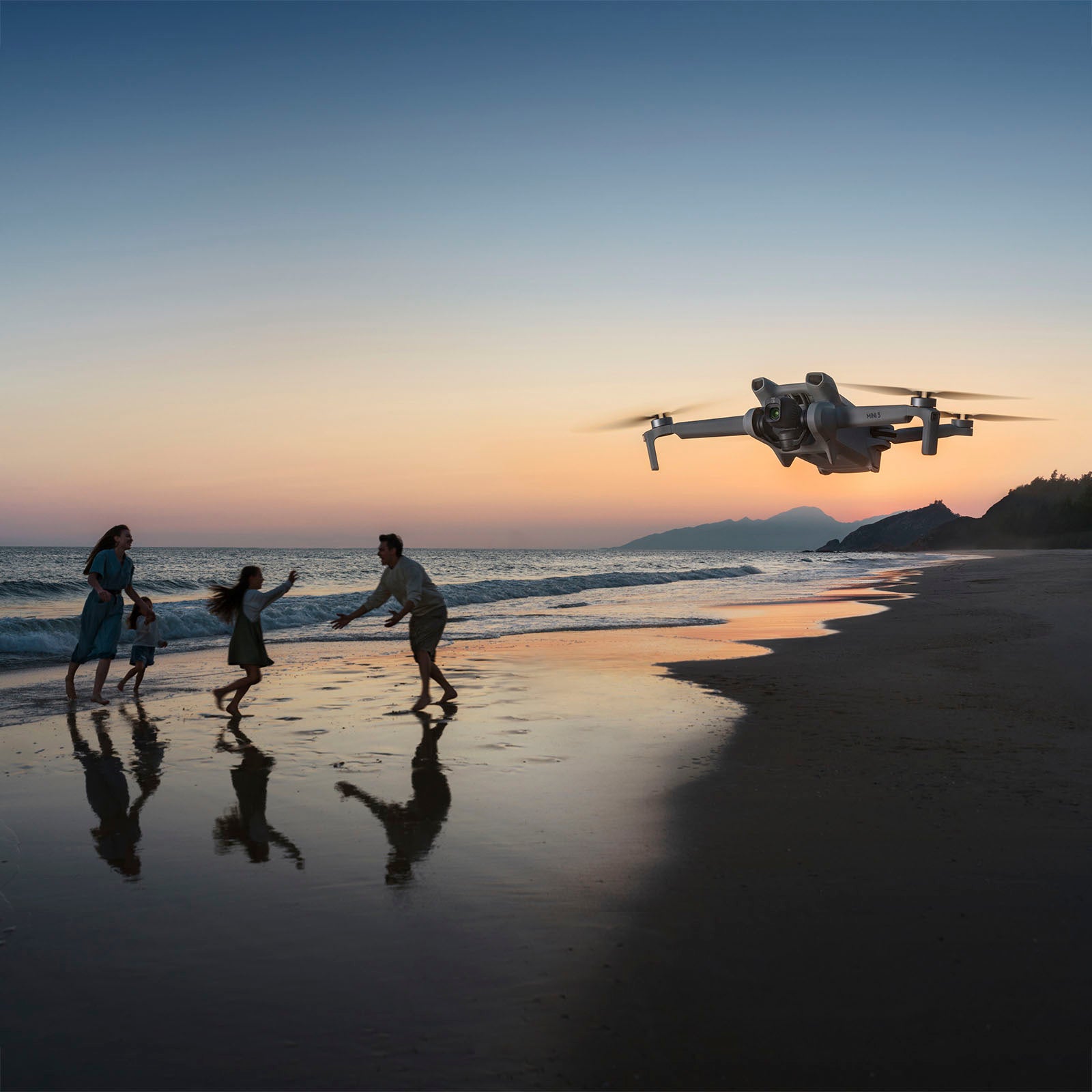 Mini 3 Drone and Remote Control with Built-in Screen - Gray