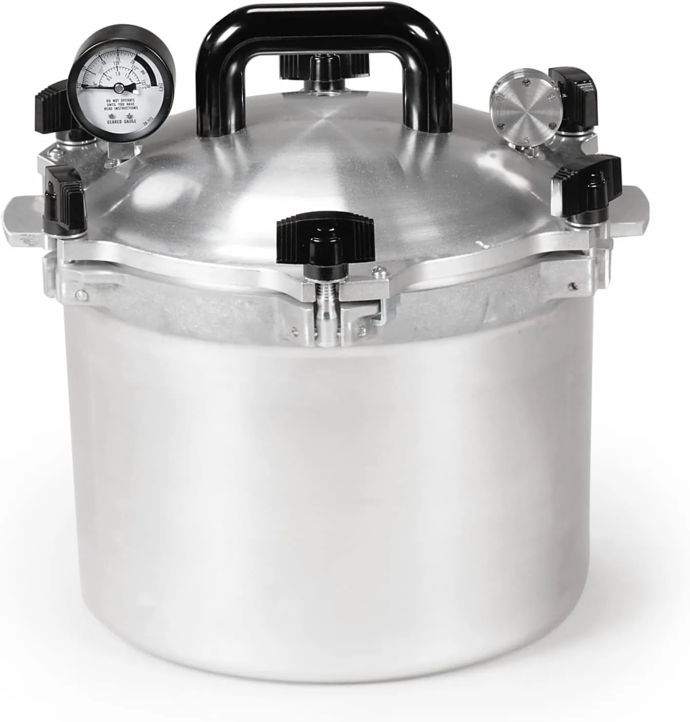 All American 1930 21.5qt Pressure Cooker & Canner, Aluminum, Metal-to-Metal Seal, Gas & Electric Compatible, Made in USA