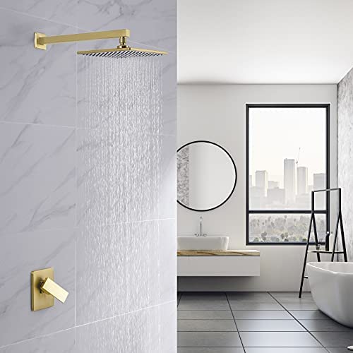 KES Black Shower Faucet Shower Valve Rain Shower