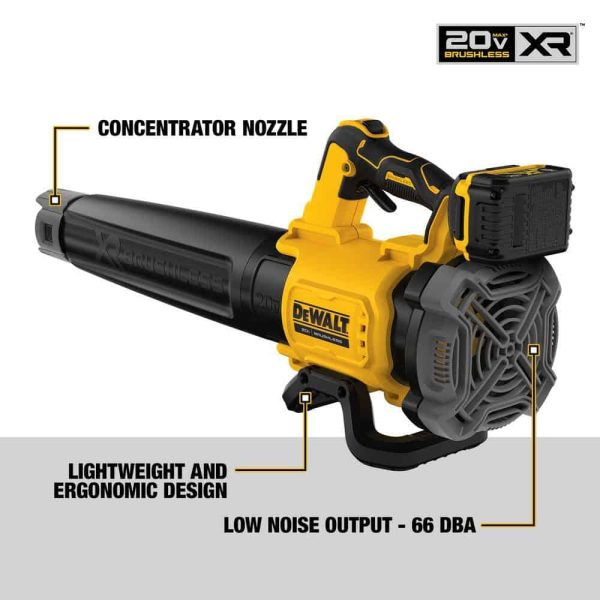 20V MAX 125 MPH 450 CFM Brushless Cordless Battery Powered Handheld Leaf Blower Kit   Cordless Chainsaw (Tool Only)