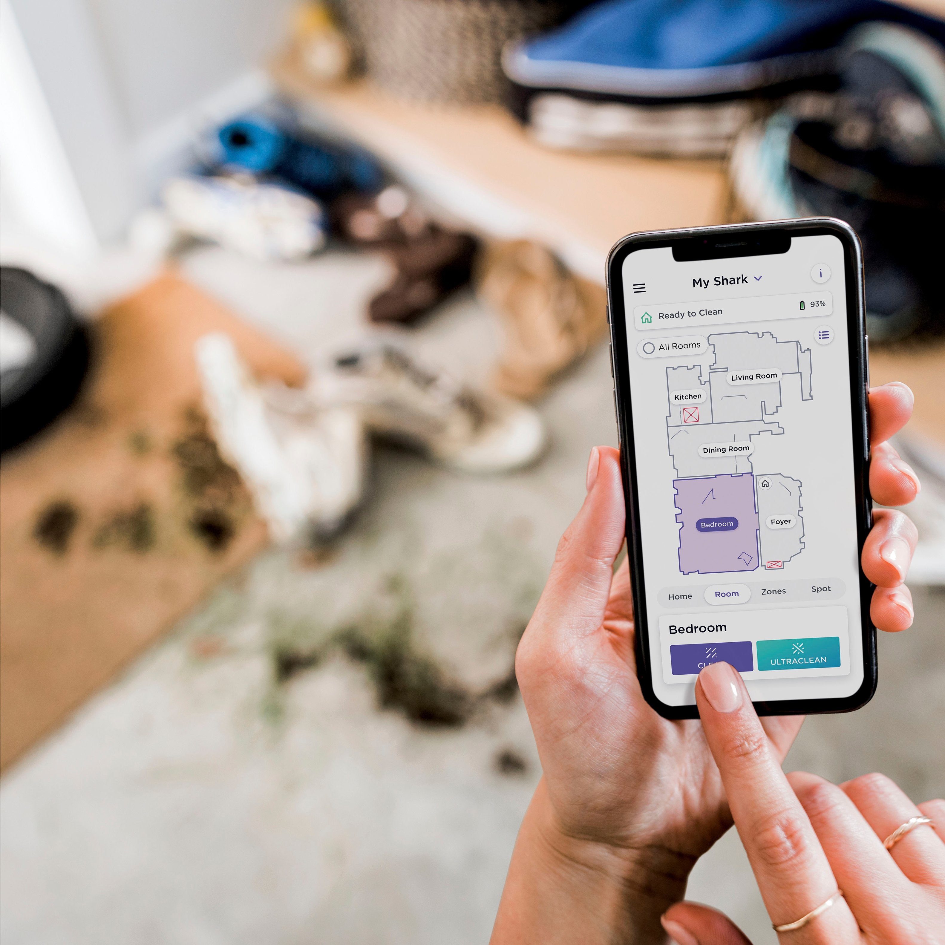 Shark - AI Ultra Robot Vacuum with Matrix Clean, Home Mapping, HEPA Bagless Self Empty Base, WiFI Connected - Black