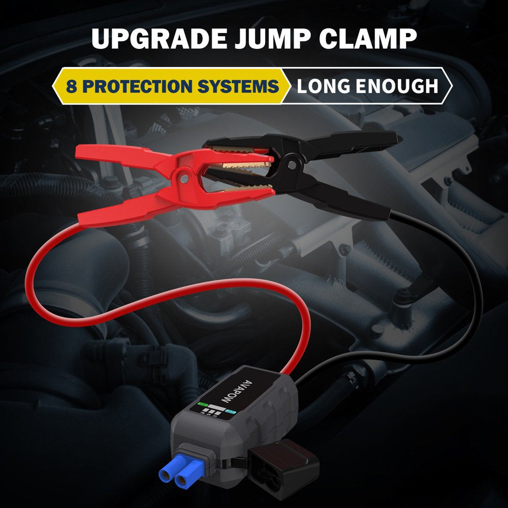 AVAPOW 6000A Car Battery Jump Starter with Dual USB Quick Charge and DC Output, 12V Jump Pack with Built-In LED Bright Light