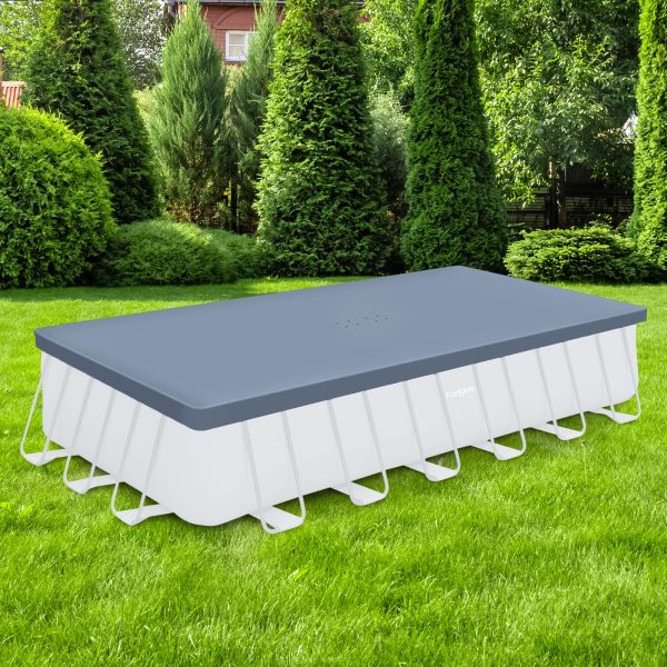 24’ Durable Rectangular Pool Cover for Oasis and Activity Pools, Gray