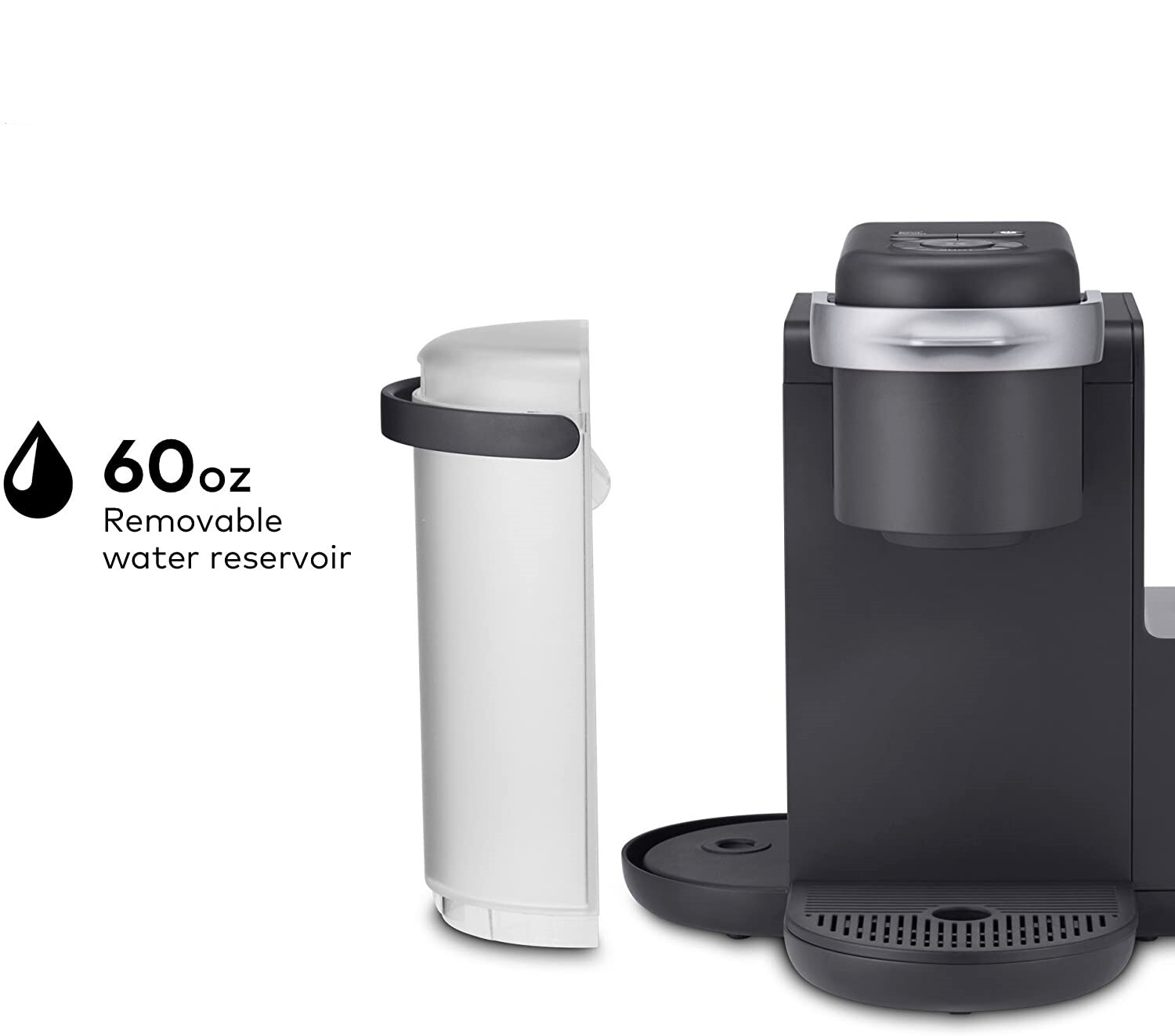 Keurig K-Cafe Single-Serve Coffee, Latte & Cappuccino Maker with Milk Frother, 60oz Reservoir, Dark Charcoal