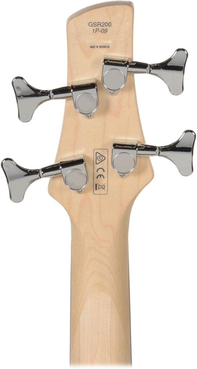 Ibanez GSR200 4-String Electric Bass Guitar, Pearl White, Right Handed, Basswood Body, Rosewood Fretboard