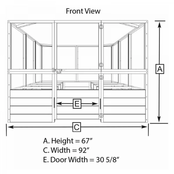 Deer Proof Cedar Complete Raised Garden Bed Kit �?8�?x 8�?x 20′�?