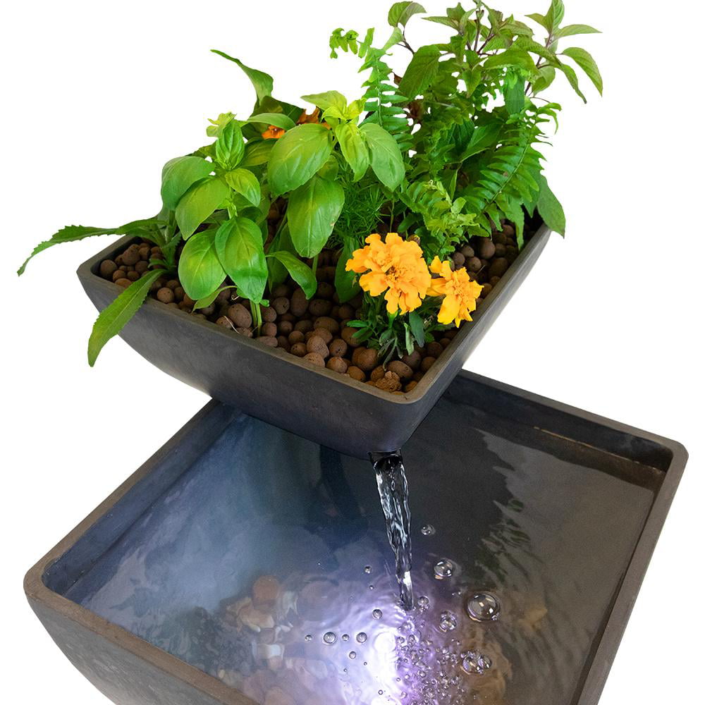 AquaSprouts Fountain: Hydroponic, Aquaponic, Water Garden (8 Gallons)