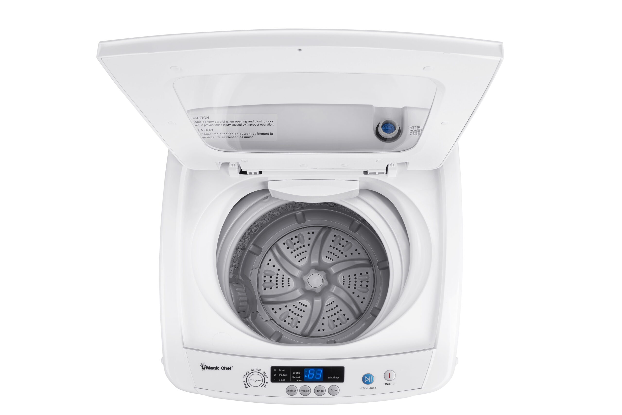 0.9 Cu. ft. Compact Topload Washer, White