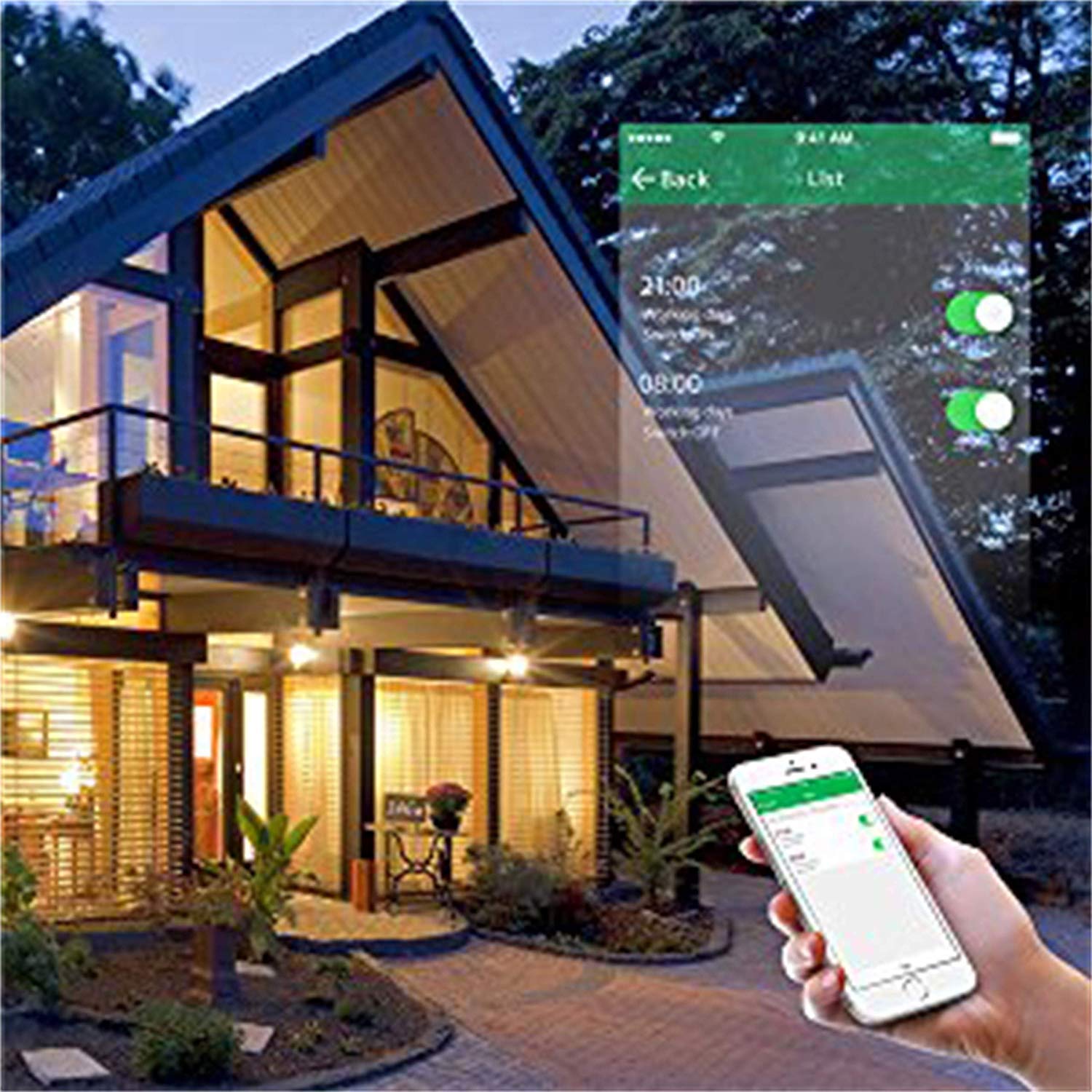 Jinvoo Smart 3-Gang Wall Light Switch, Touch Panel, Alexa & Google Home Compatible, No Hub Needed, 2-Pack, Black