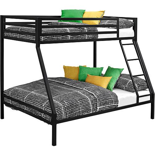 Mainstays Premium Twin over Full Metal Bunk Bed, Black