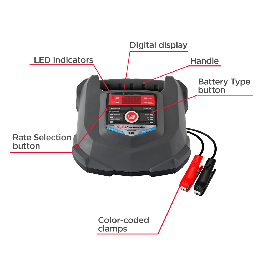 Schumache 15-Amp 6V/12V Fully Automatic Battery Charger and Maintainer