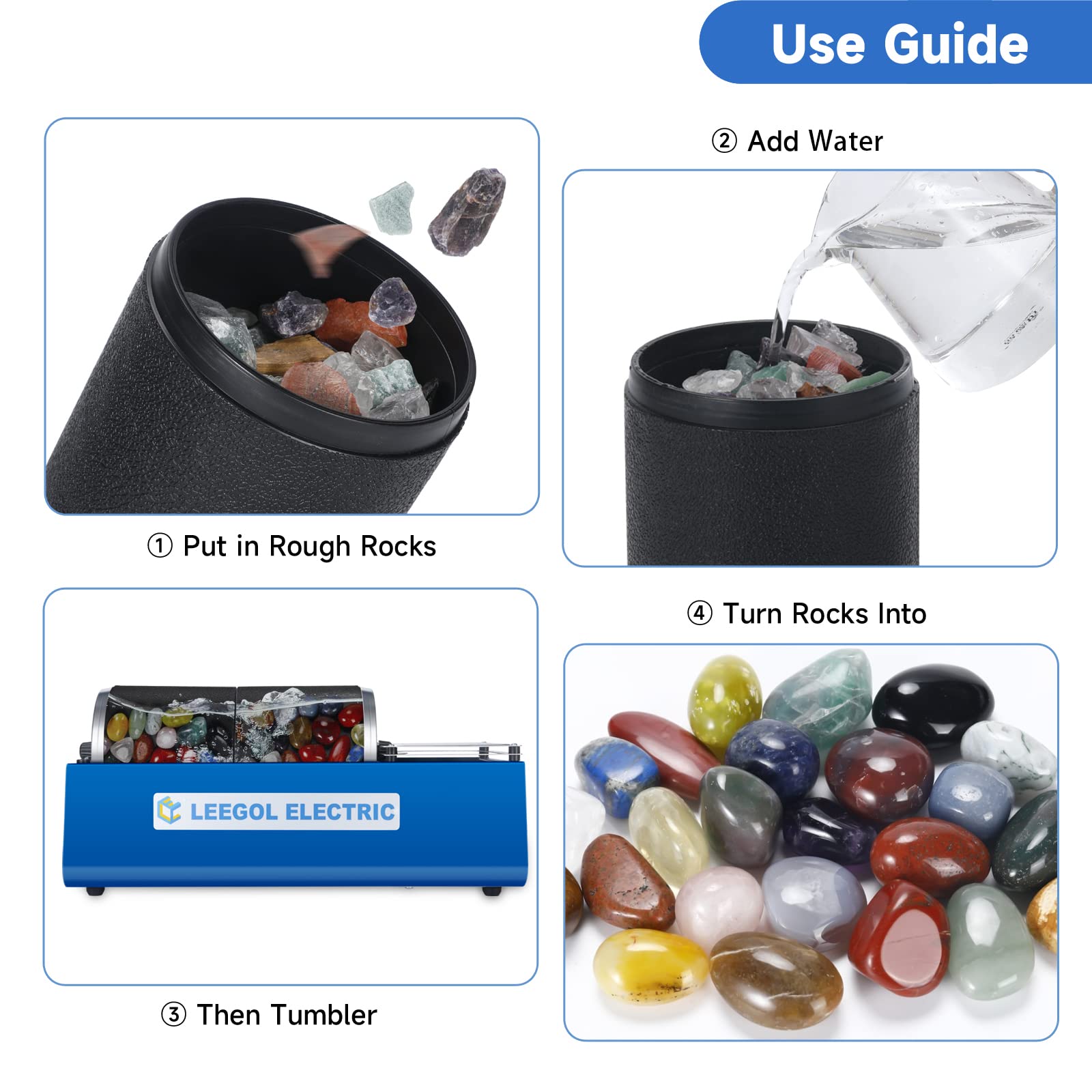 Leegol Electric Tumbler Lapidary Polisher