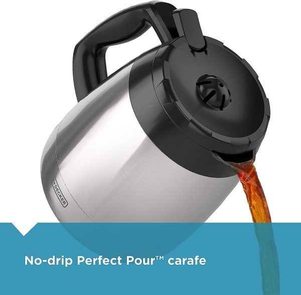12-Cup Thermal Coffeemaker, Black/Silver, CM2035B