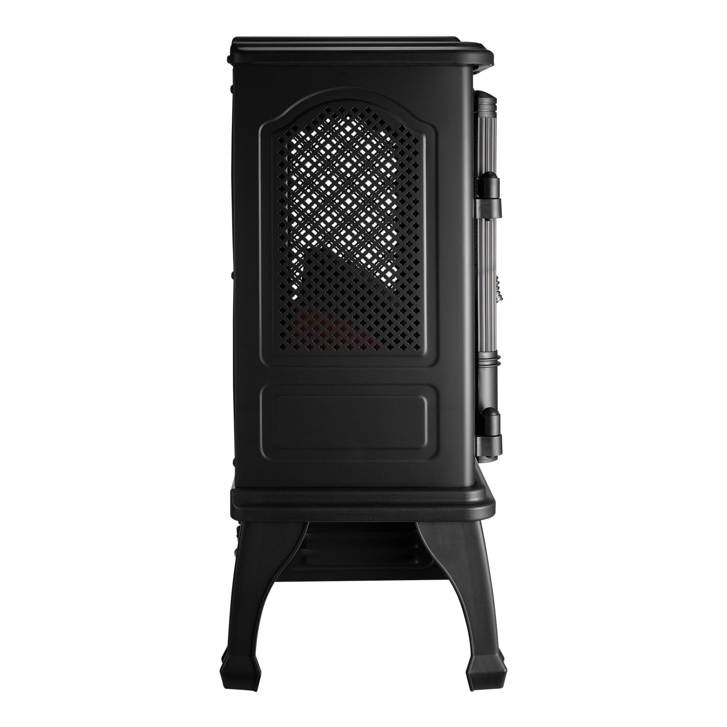 Mainstays New 2-Setting 3D Electric Stove Heater with Life-like Flame, Black