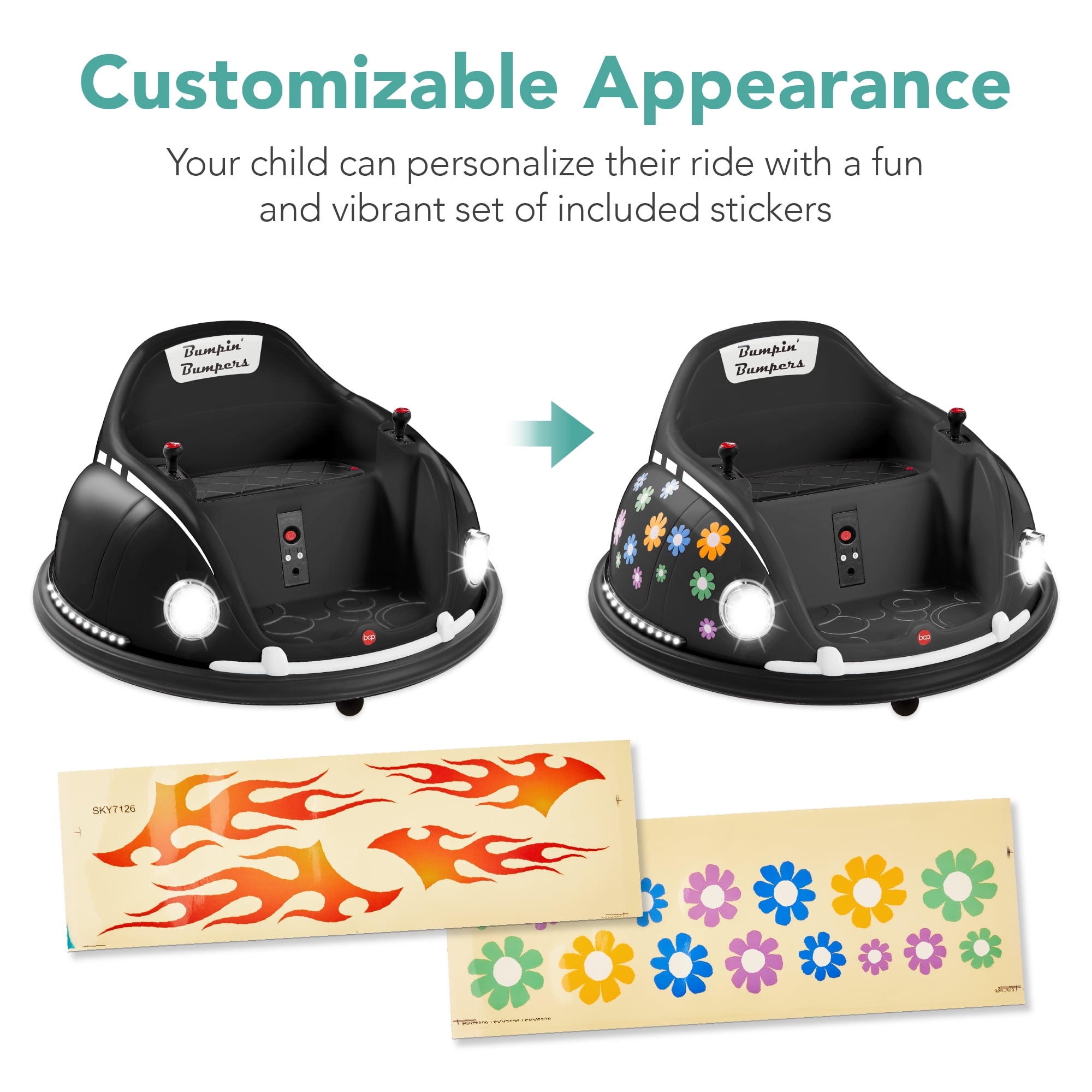 Best Choice Products 6V Kids Ride On Bumper Car Toy w/ Remote Control, Harness, Lights, 360 Degree Spin - Pink