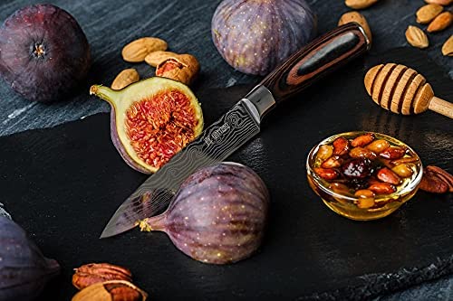 Yatoshi 7 Knife Block Set – Pro Kitchen Knife Set Ultra Sharp High Carbon Stainless Steel with Ergonomic Handle