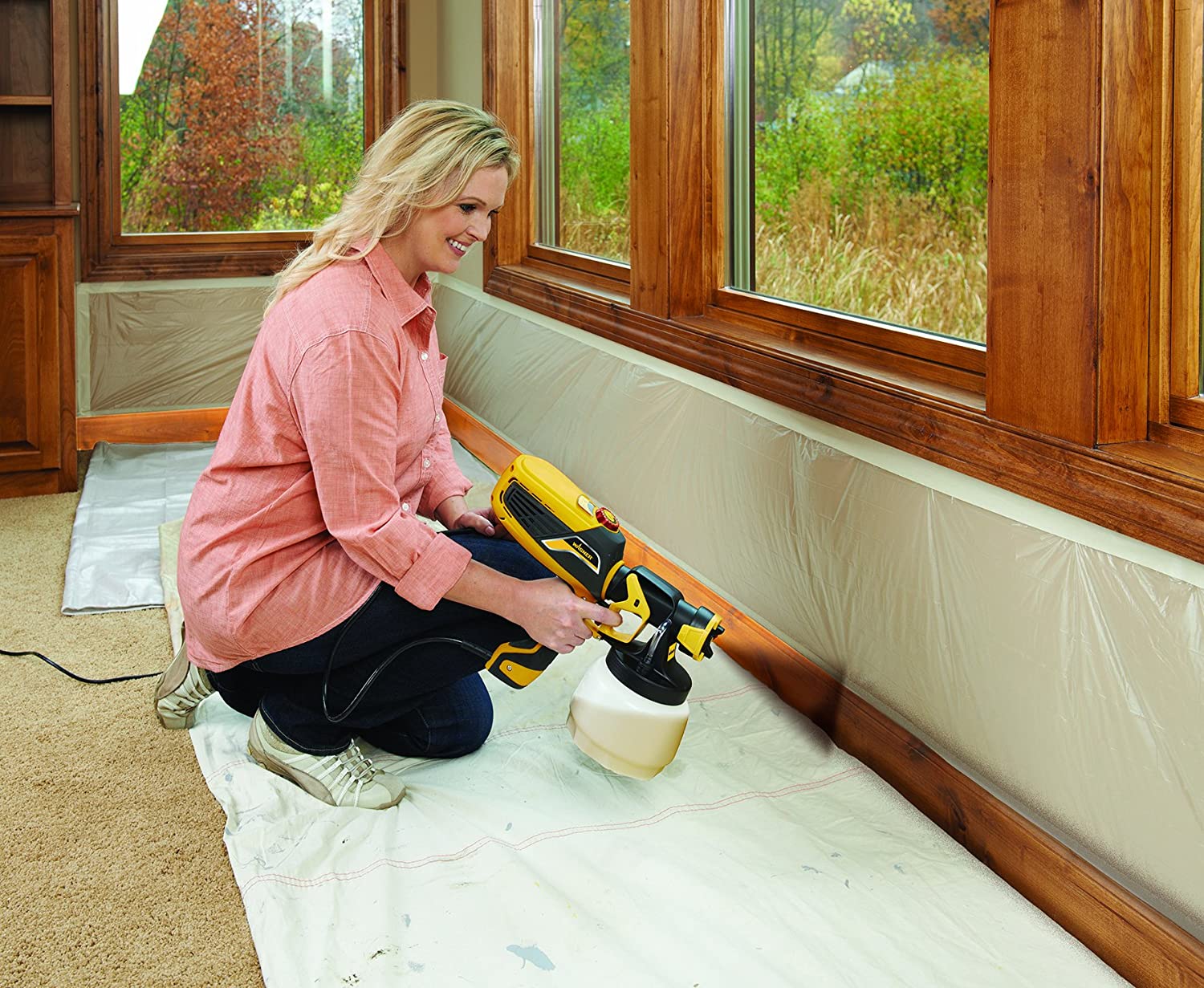 Wagner Spraytech FLEXiO 590 Handheld HVLP Paint Sprayer with Two Nozzles and Adjustable Flow