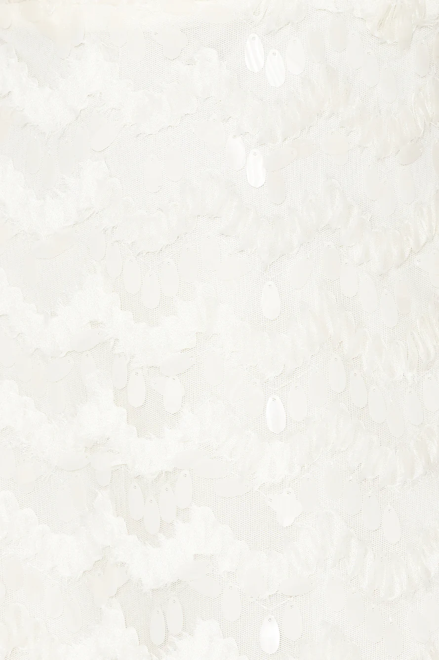 Fancy Affair Strapless Sequin Mini Dress Cream