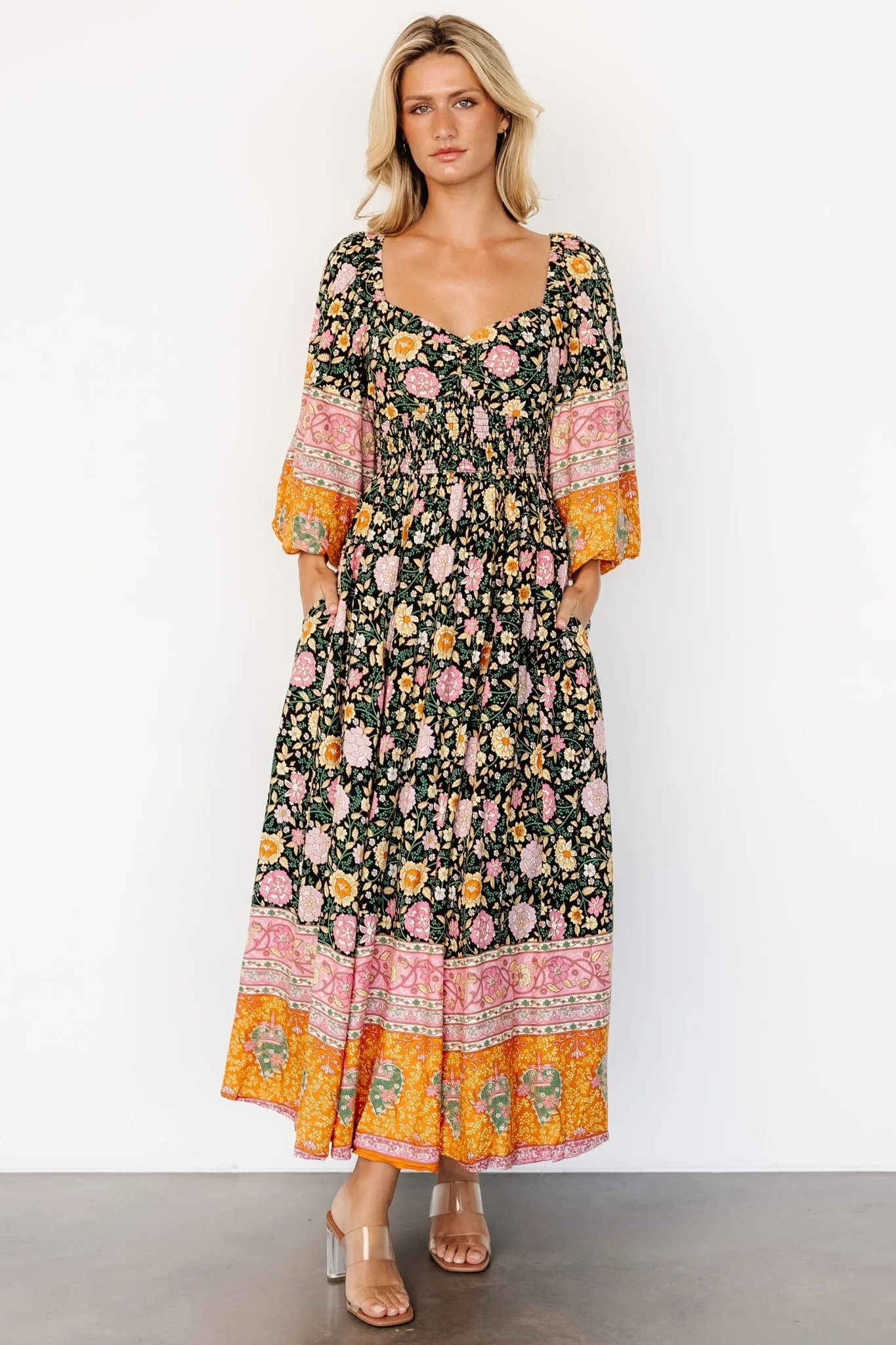 Trixie Dress | Black Multi