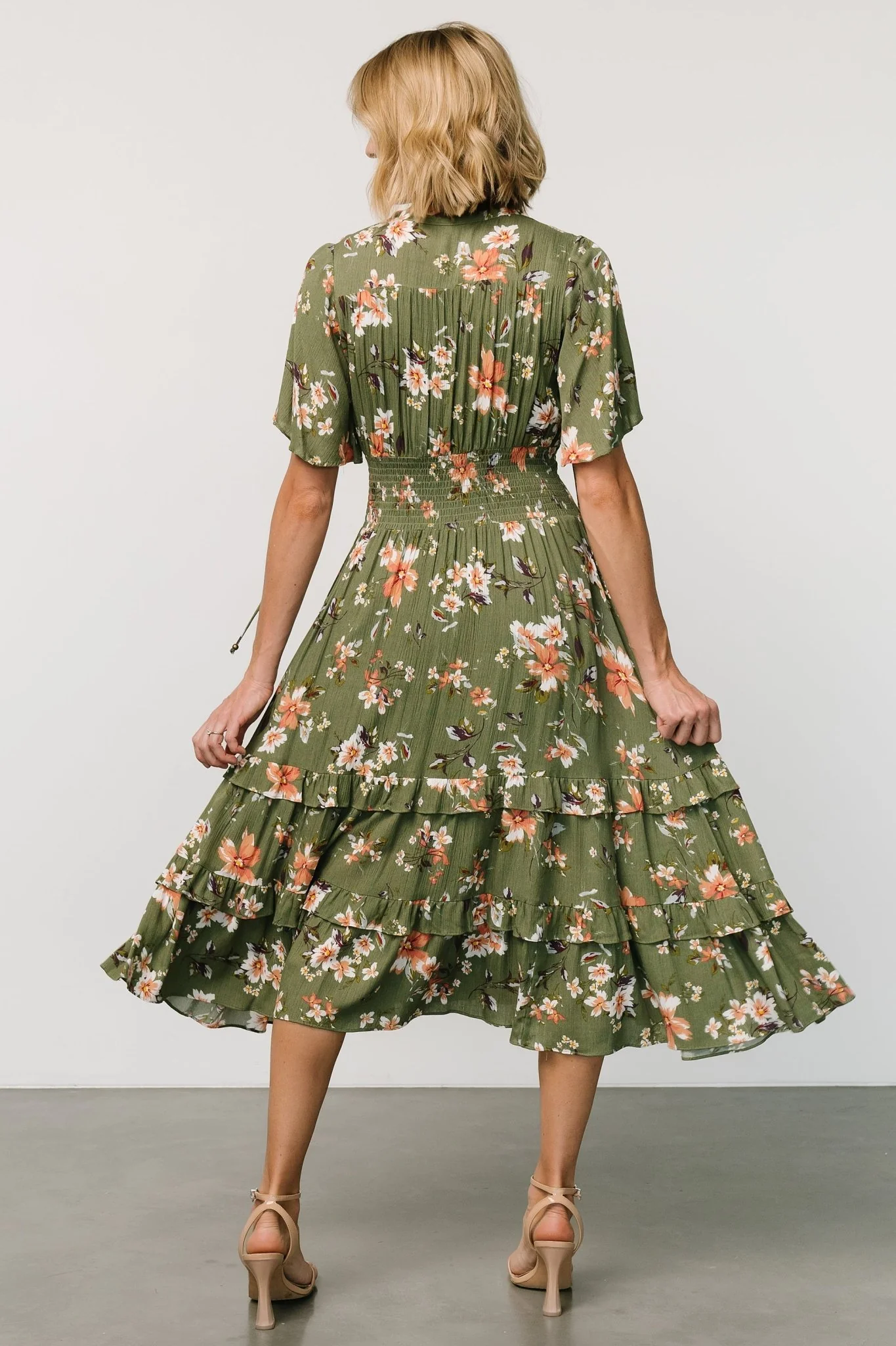 Spell Boho Midi Dress | Olive Floral